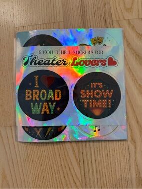 Theater Lovers Holographic Sticker Set - I ♥ Broadway / It's Show Time!